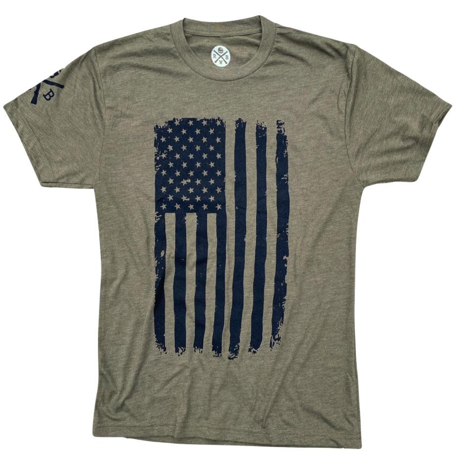 Men's Vertical Hand Sketched American Flag