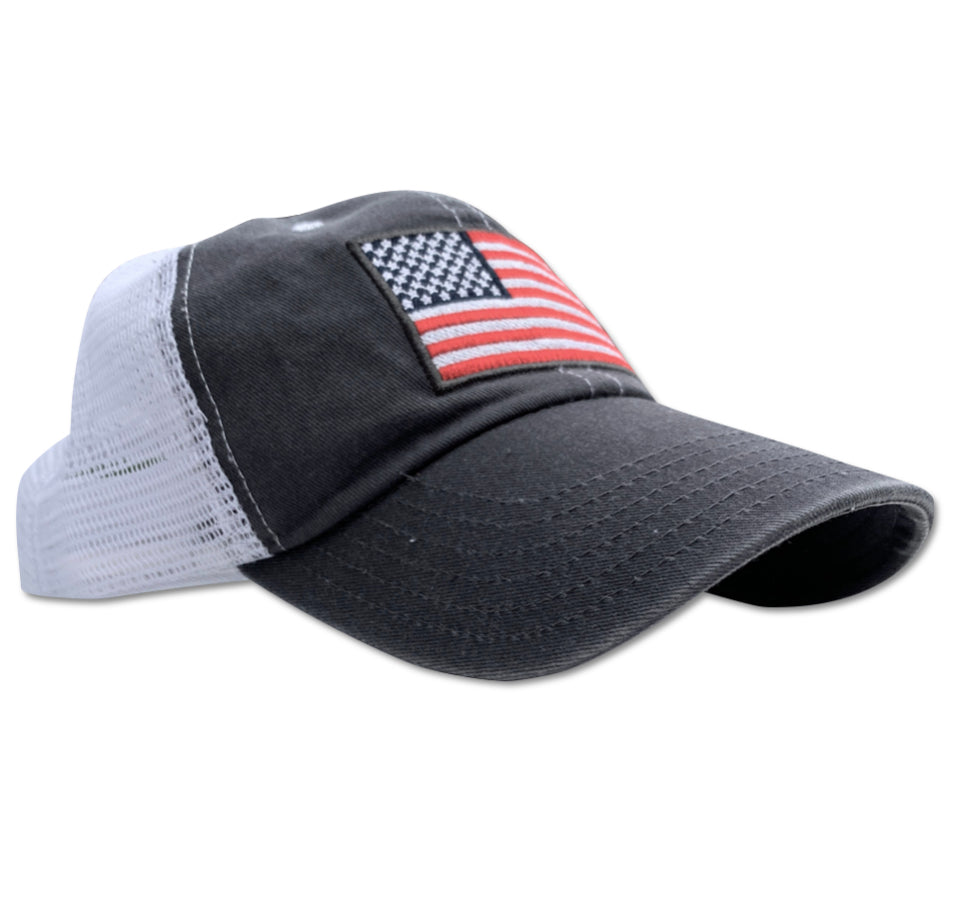 Red White Blue Apparel Patriotic Women's American Flag trucker Hat Dad Style Cap Floppy Lid Made In America Ladies USA Clothing 