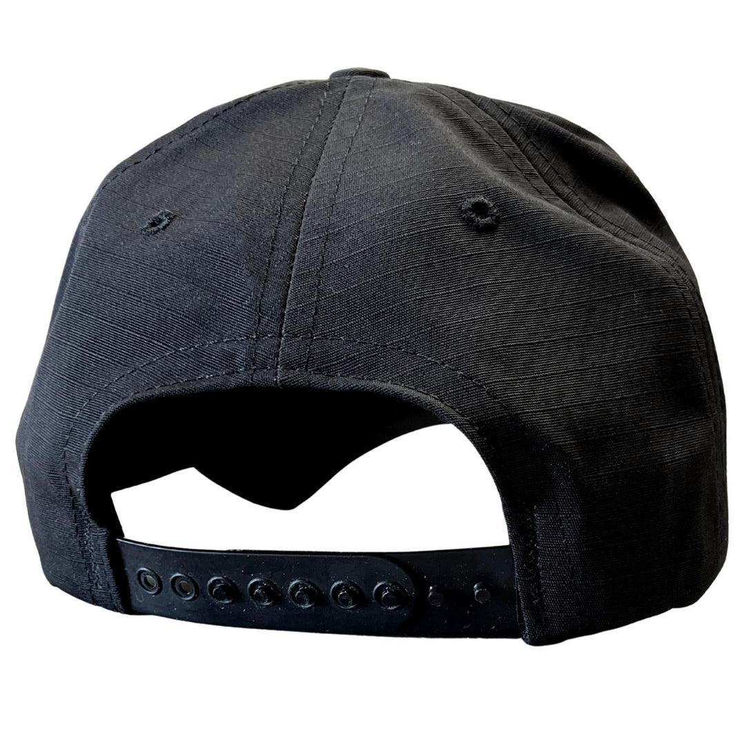 American Flag Blacked Out Ripstop Full Fabric Snapback Patriotic Trucker Hat