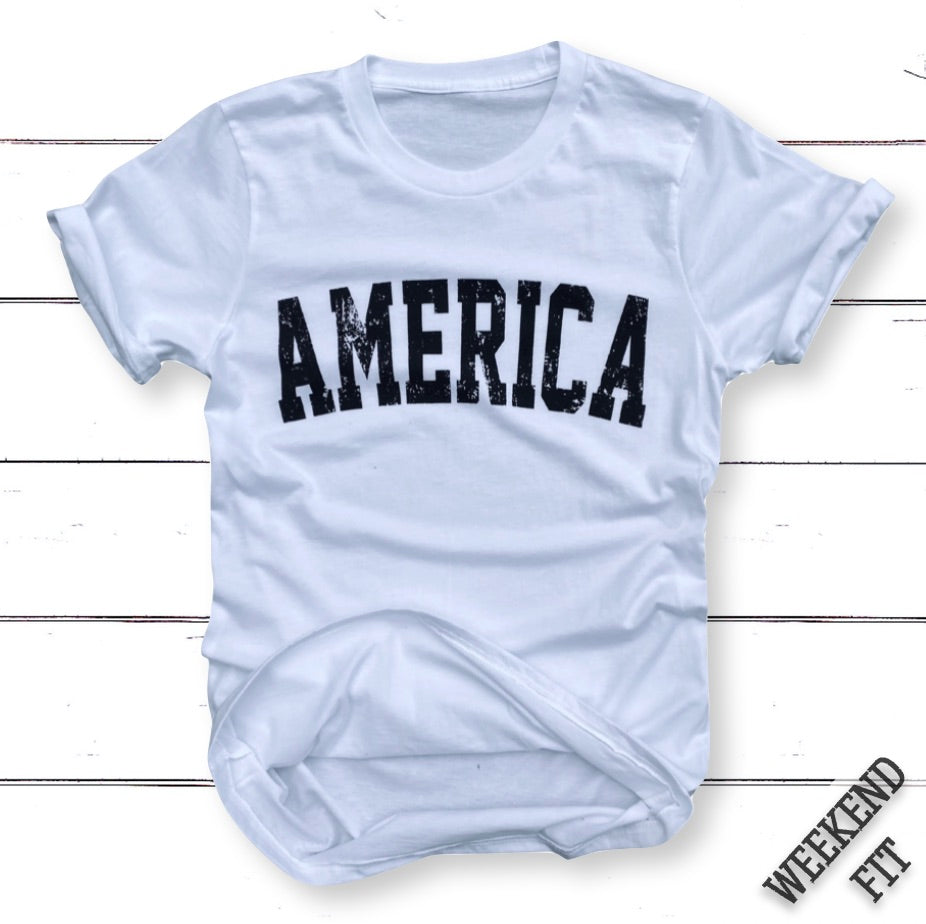 Women's Block America Patriotic Weekend Fit T Shirt