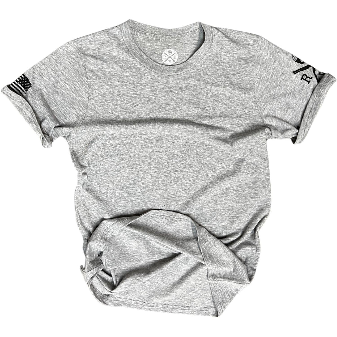 Women's Grit & Grace Freedom Bouquet Patriotic T Shirt (Gray)