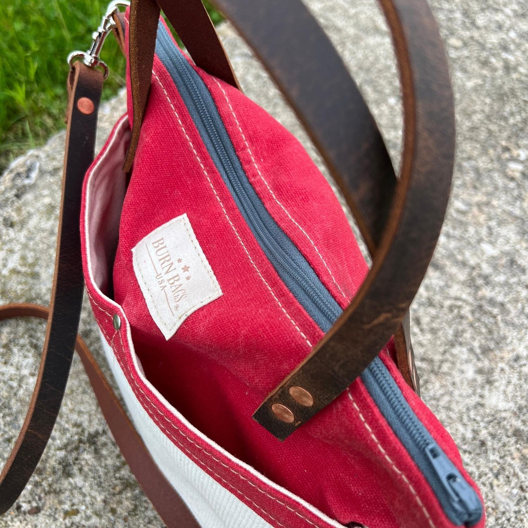 Made in USA Burn Bags - Medium Red Handbag