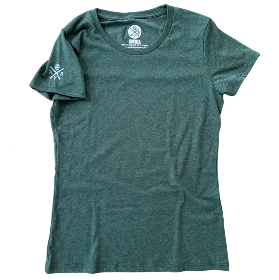 Women's American Made Basic Tees 3 Pack (Gray Black Pine)