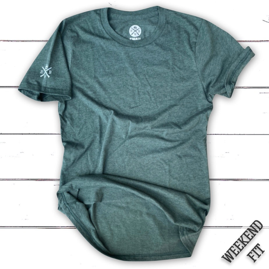 Women's American Made Basic Tees 3 Pack (Gray Black Pine)