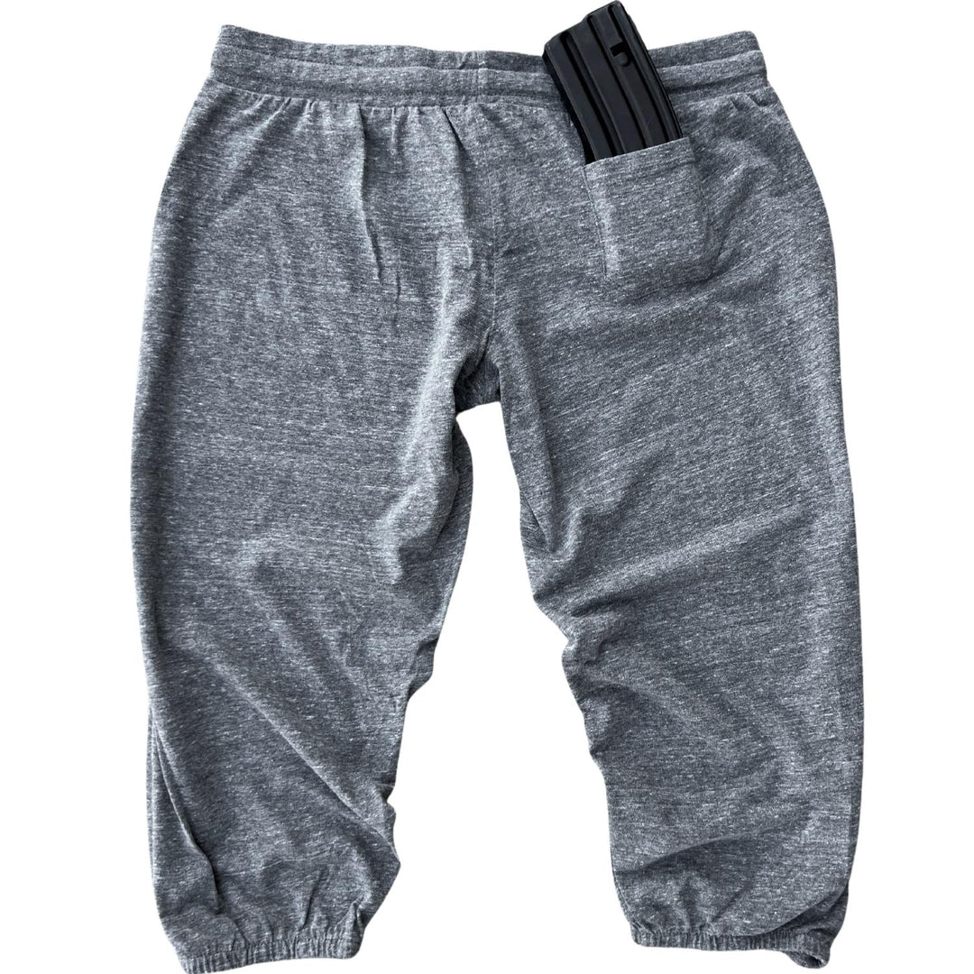Women's American Made Basic Capri Lounge Pants (Heather Gray)