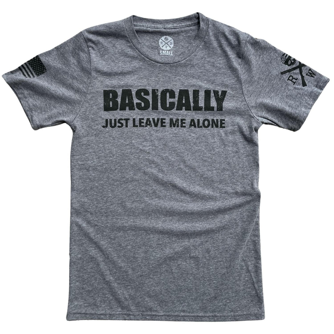 Men's Basically Just Leave Me Alone Patriotic T Shirt