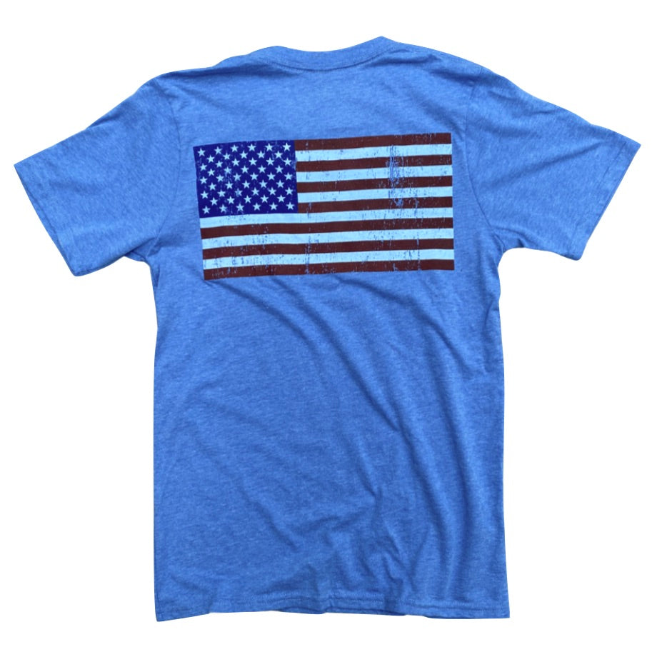 Men's American Flag Red White Blue Old Glory T-Shirt