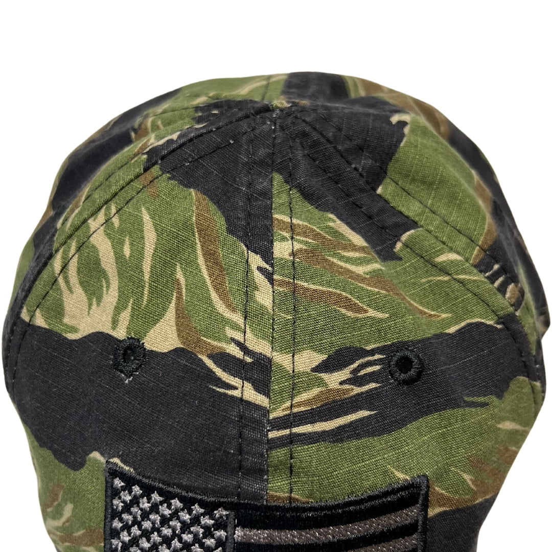 American Flag Vintage Washed Full Fabric Tiger Stripe Camouflage - RANGE HAT