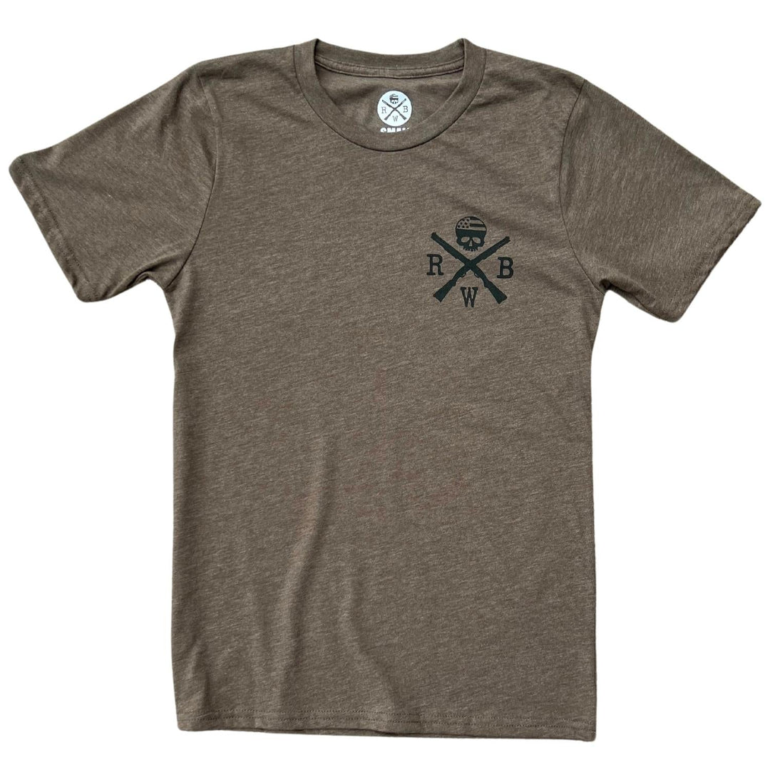 Men's Old Glory American Flag T Shirt (Olive)