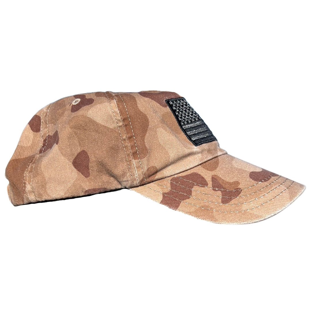 American Flag Desert Multicam Camo Range Hat Made In USA