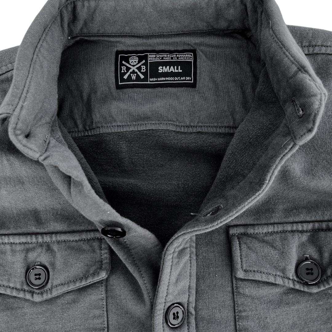 Men's Made In America Button Down Shirt - Charcoal