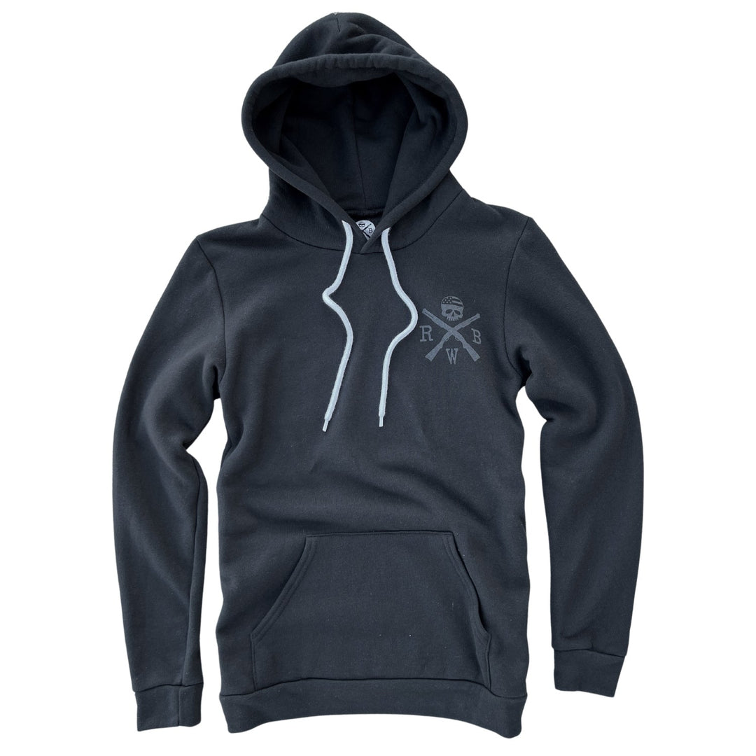 Men's Blacked Out American Flag Patriotic Hooded Sweatshirt