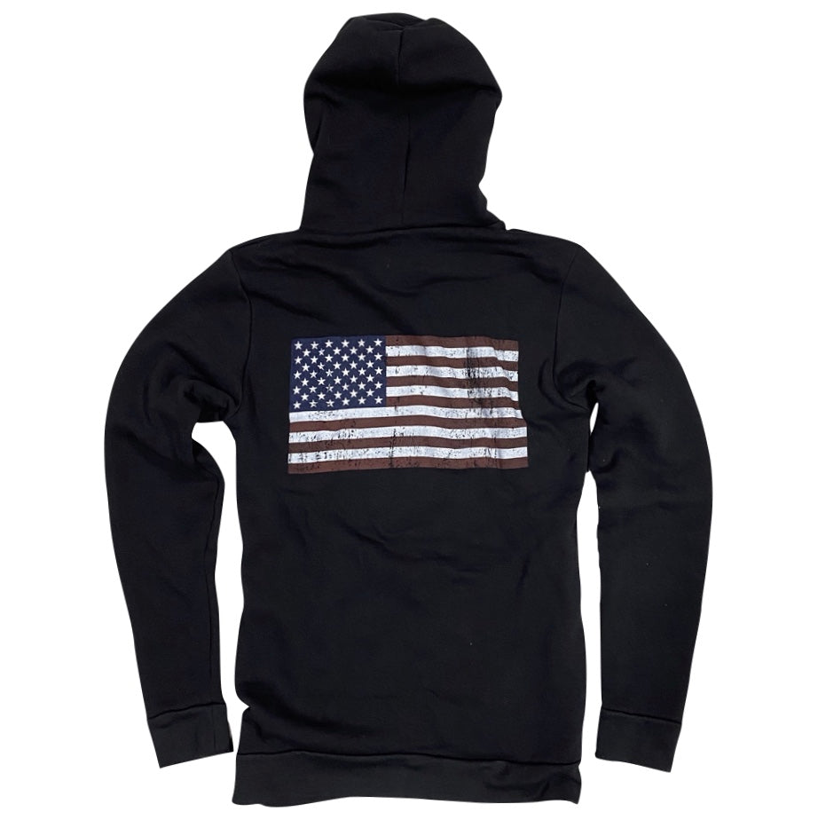Men's Old Glory American Flag Patriotic Hooded Sweatshirt