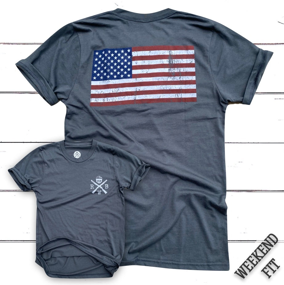 Women's Red White Blue Old Glory T Shirt