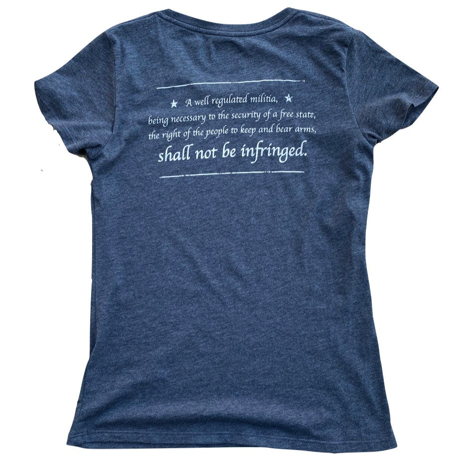 Women's Shall Not Be Infringed Second Amendment T Shirt (Heather Black)