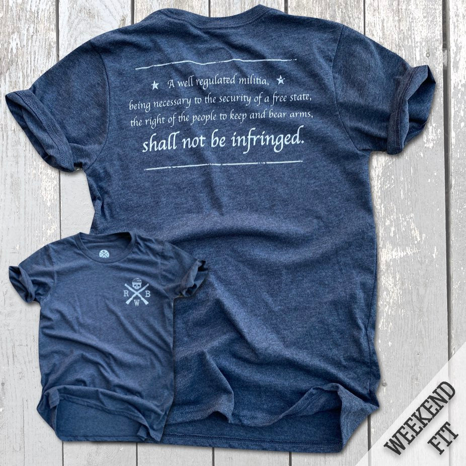 Women's Shall Not Be Infringed Second Amendment T Shirt (Heather Black)