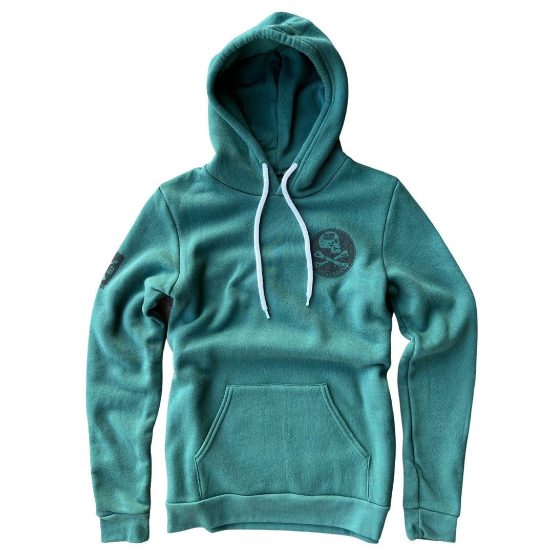 Women's Battle Born Motivational Hooded Sweatshirt (Pine)