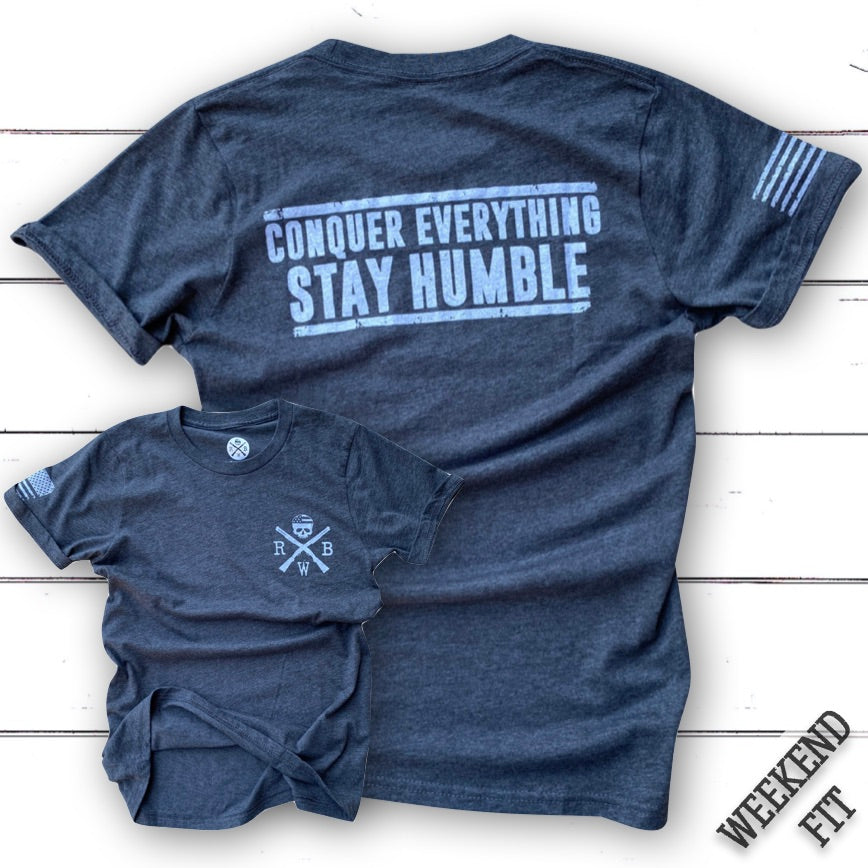 Women's Conquer And Stay Humble Patriotic T-Shirt