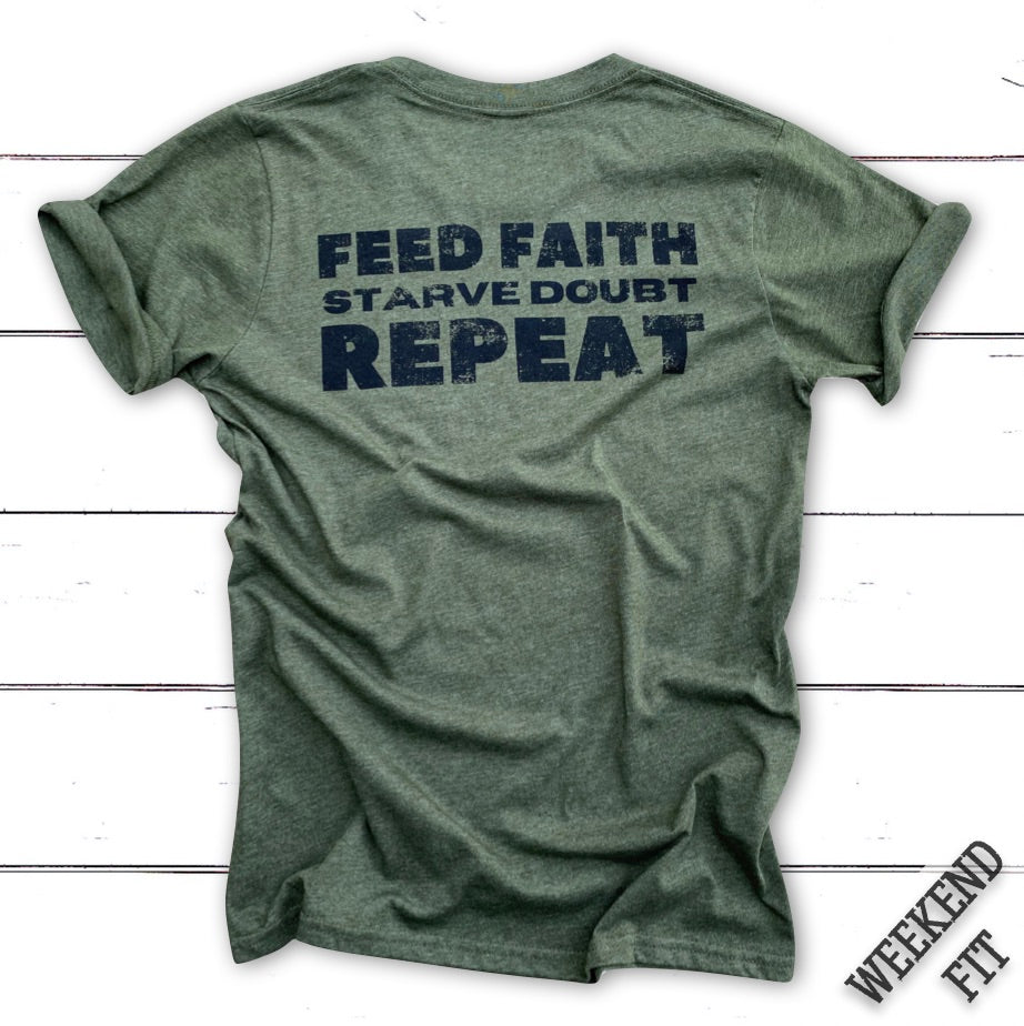 Women's Feed The Faith Motivational T Shirt