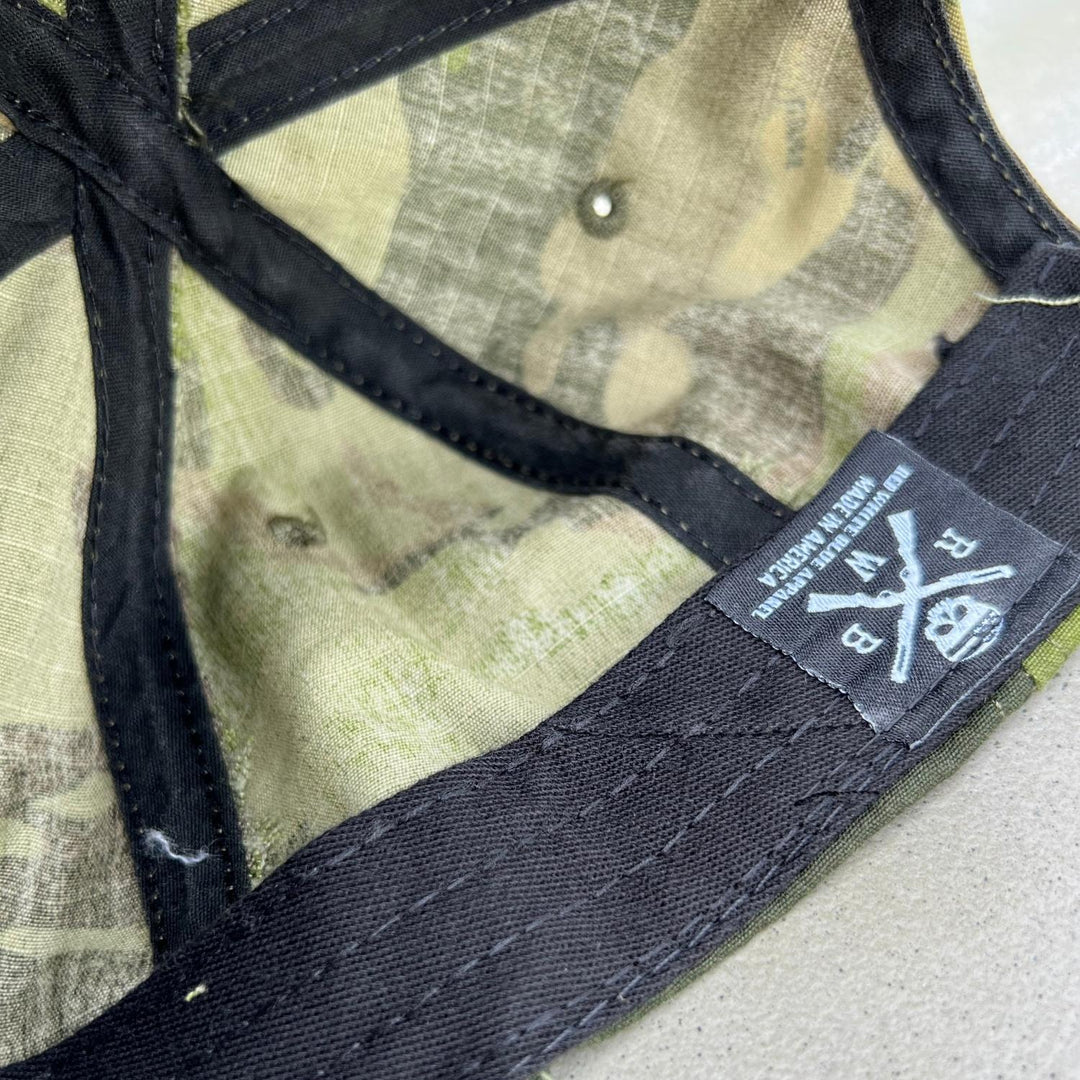 American Flag Vintage Washed Full Fabric Tropic Multicam Camo - RANGE HAT