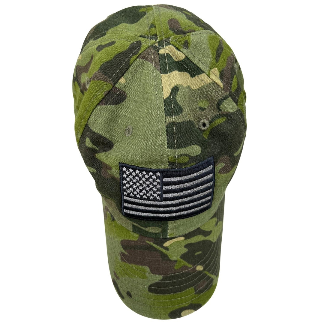 American Flag Vintage Washed Full Fabric Tropic Multicam Camo - RANGE HAT