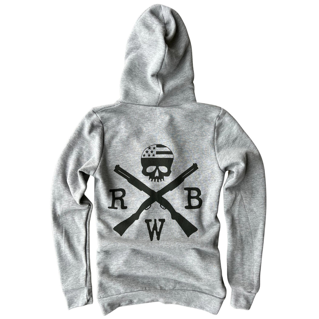 Women's American Flag Patch Zip Up Hooded Sweatshirt