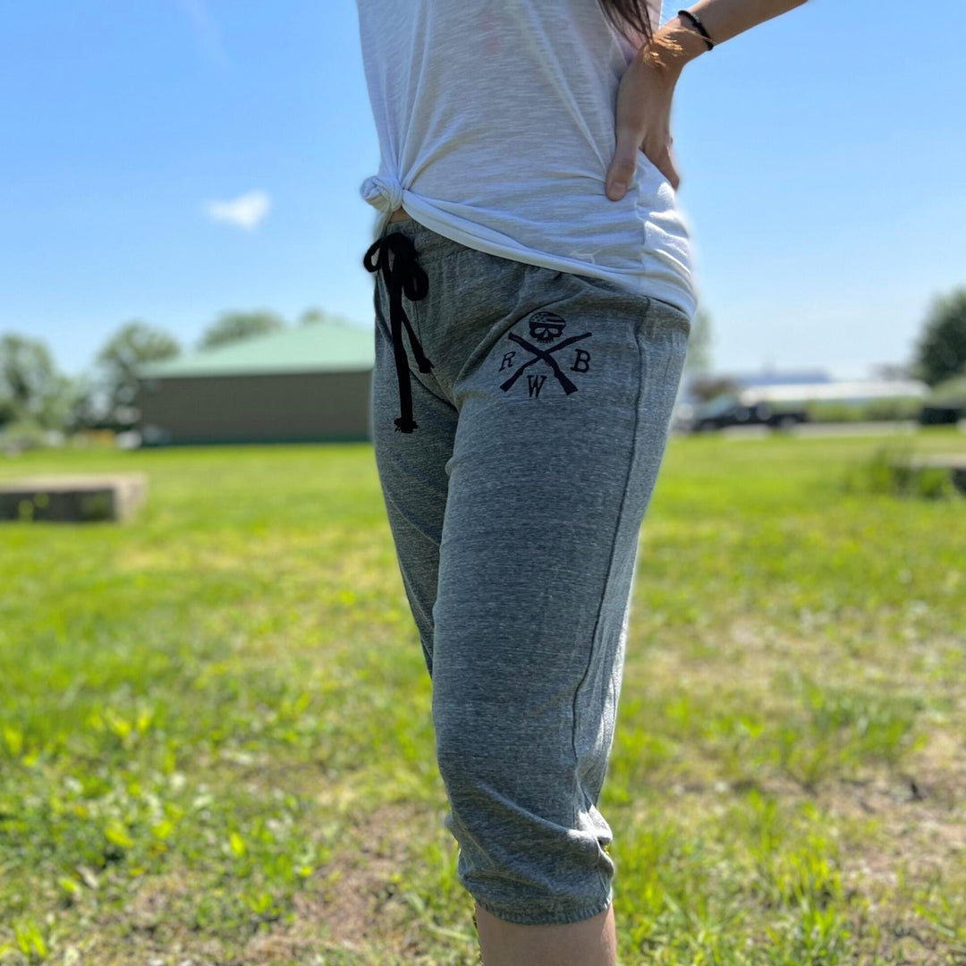 Women's American Made Basic Capri Lounge Pants (Heather Gray)