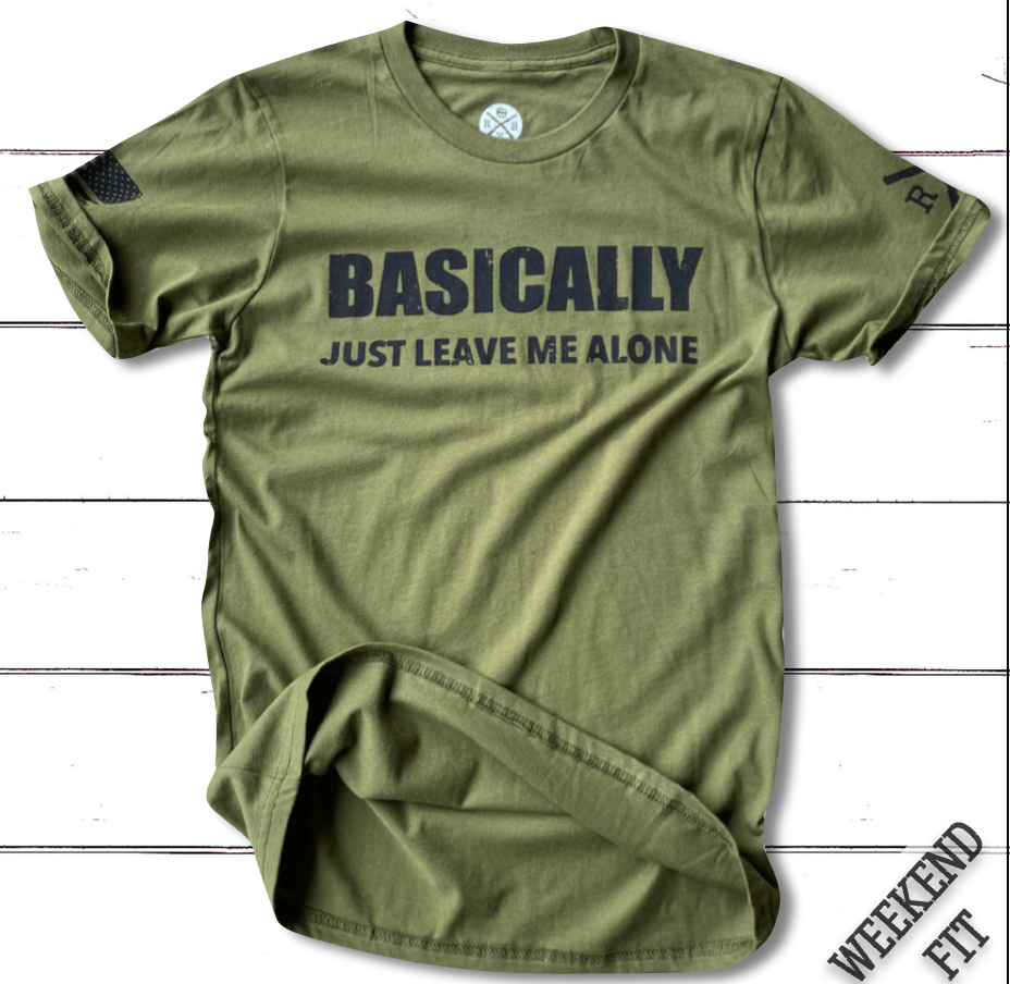 Women's Basically Just Leave Me Alone Patriotic T Shirt