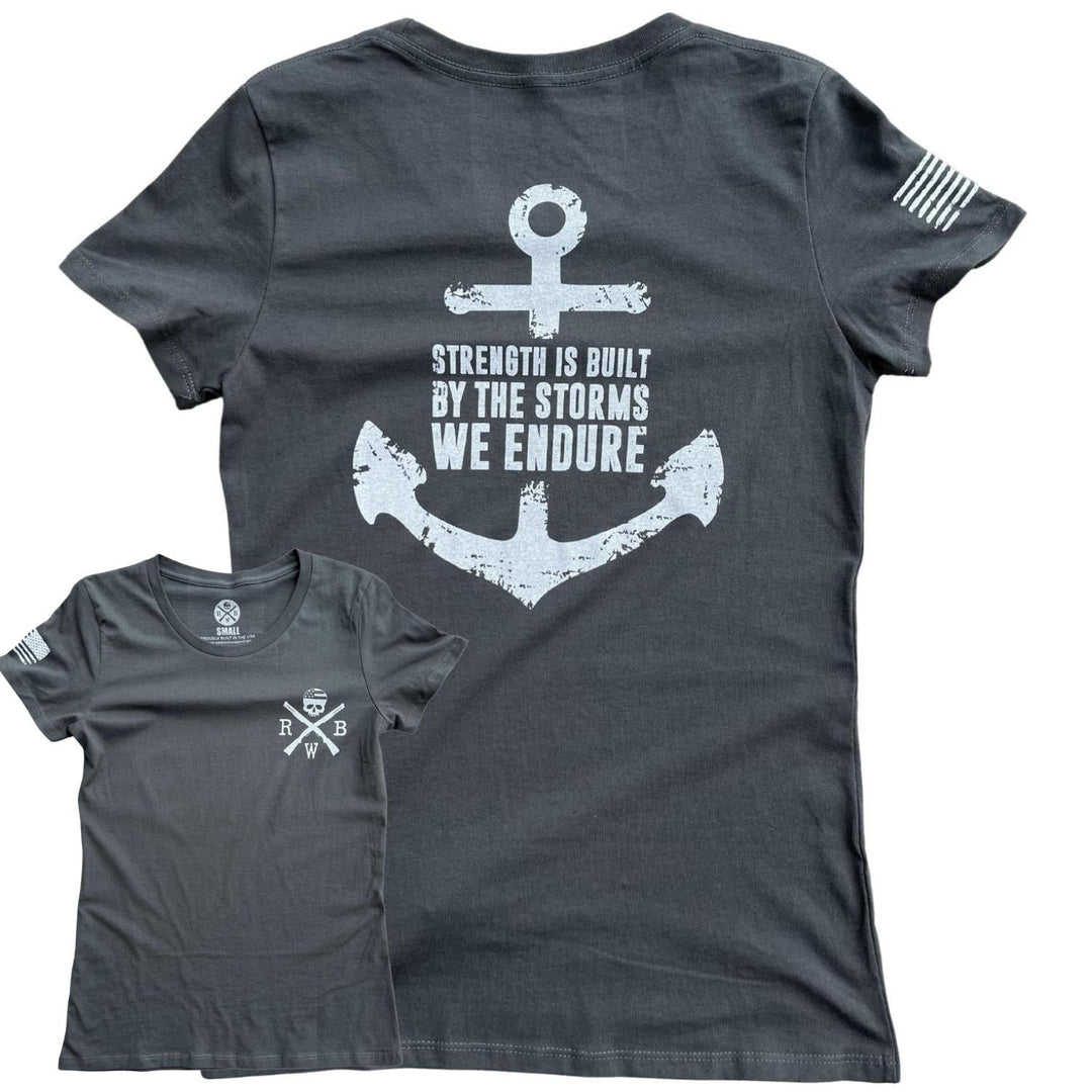 Women's Strength Through Storms Patriotic T Shirt